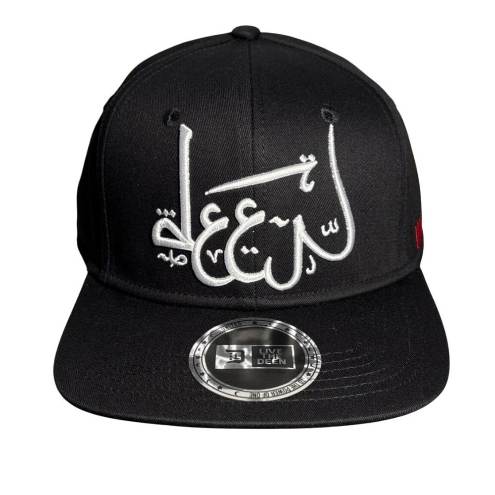 Live The Deen Hat Black Snapback Embroidered Logo Roman Numerals Adjust Arabic